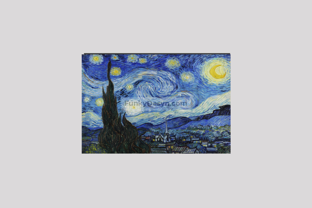 The Starry Night (1889) By Vincent Van Gogh 8X12 Inches/ Wrapped Canvas