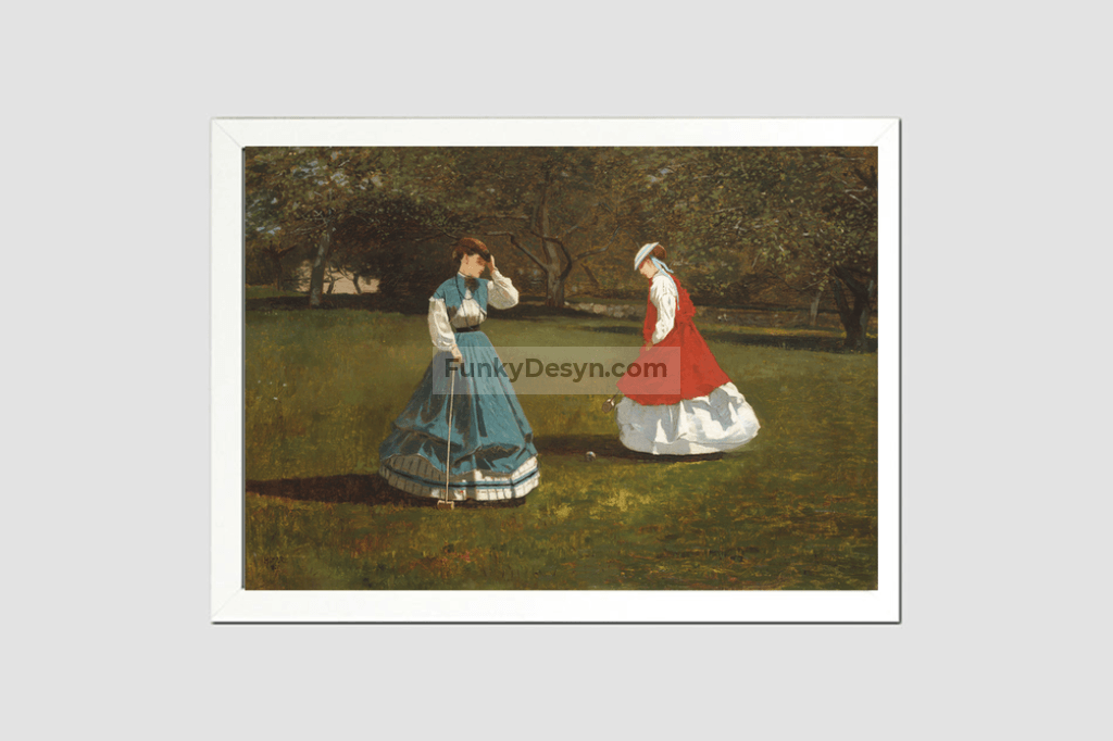 A Game of Croquet (1866) by Winslow Homer