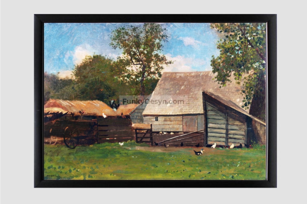 Farmyard with Ducks and Chickens (ca. 1872–1873) by Winslow Homer