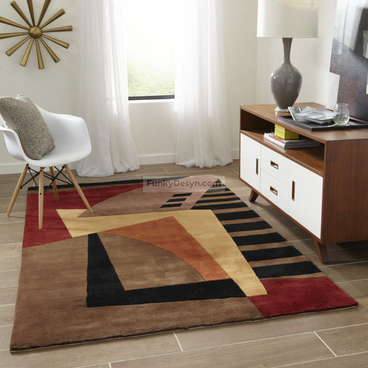 New Wave Hand-Tufted Rug, Pomegranat