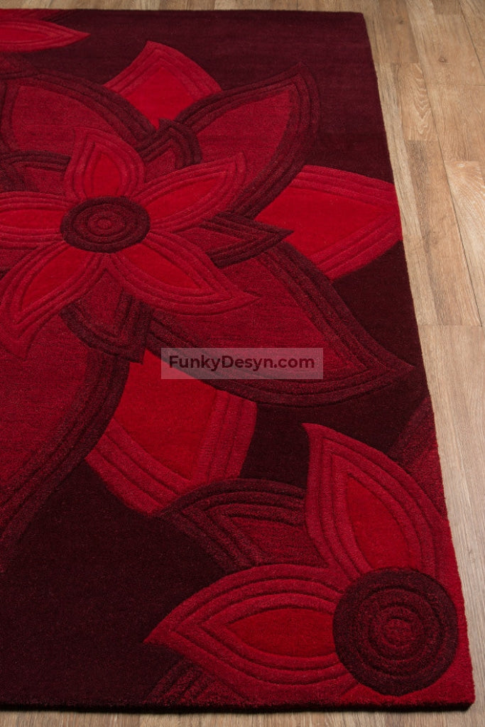 Delhi Hand-Tufted Rug, Red