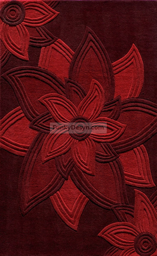 Delhi Hand-Tufted Rug, Red