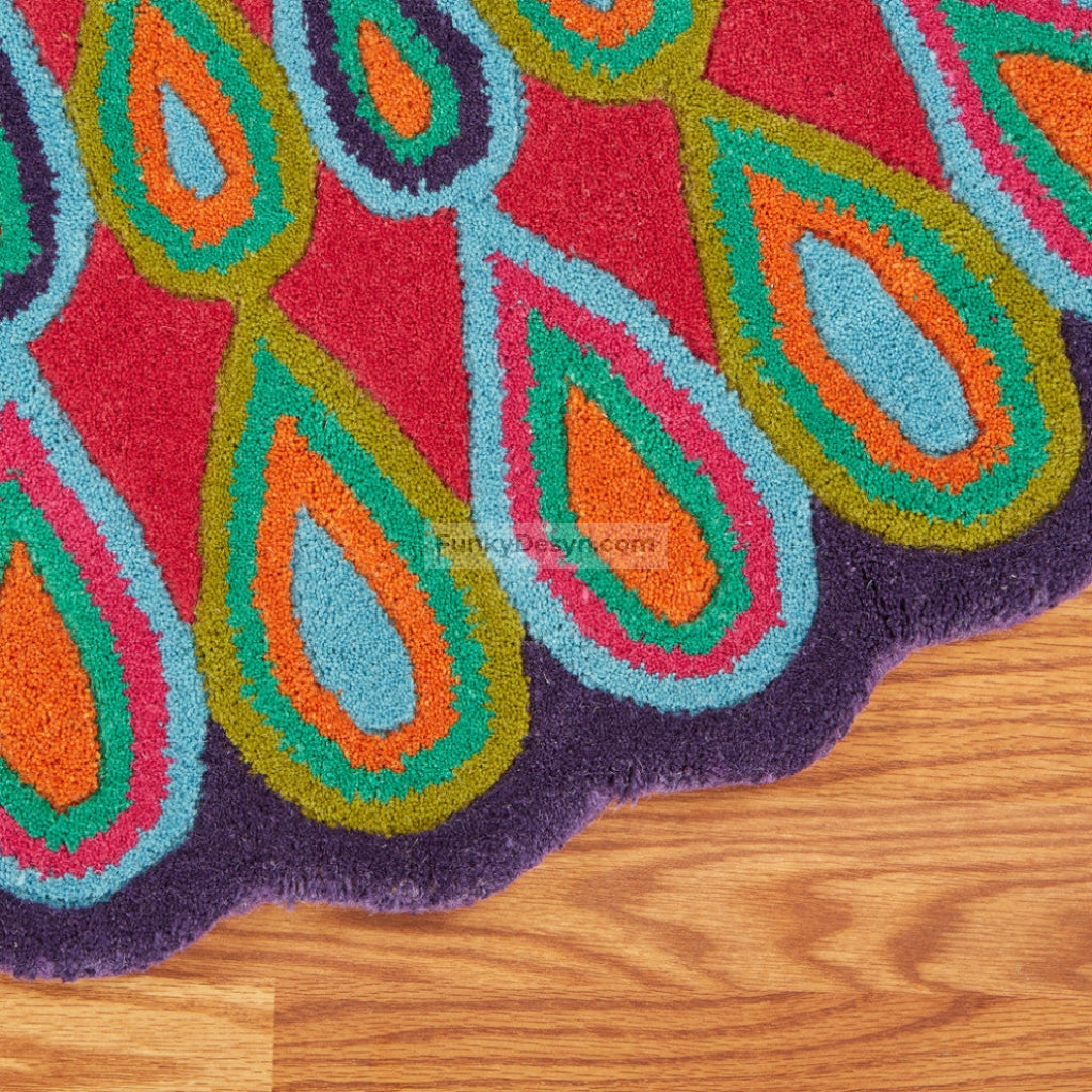 Pink Peacock Indoor Area Rug