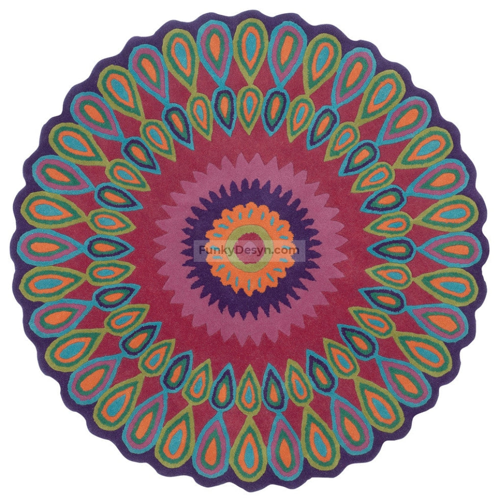 Pink Peacock Indoor Area Rug