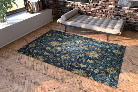 Chancellor Hand-Tufted Indoor Area Rug, Denim