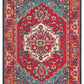 Monaco  Rug, Red/Turquoise