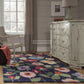 Newport Navy Rug, Flowers
