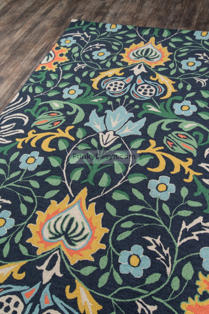 New Zealand Wool Hand Tufted Navy Area Rug