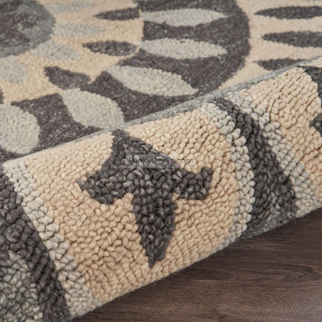 Modern Bloomed Mandala Area Rug ,Round