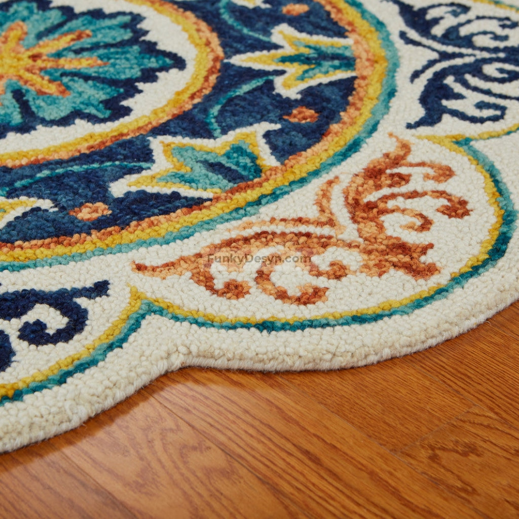 Medallion Flower Area Rug