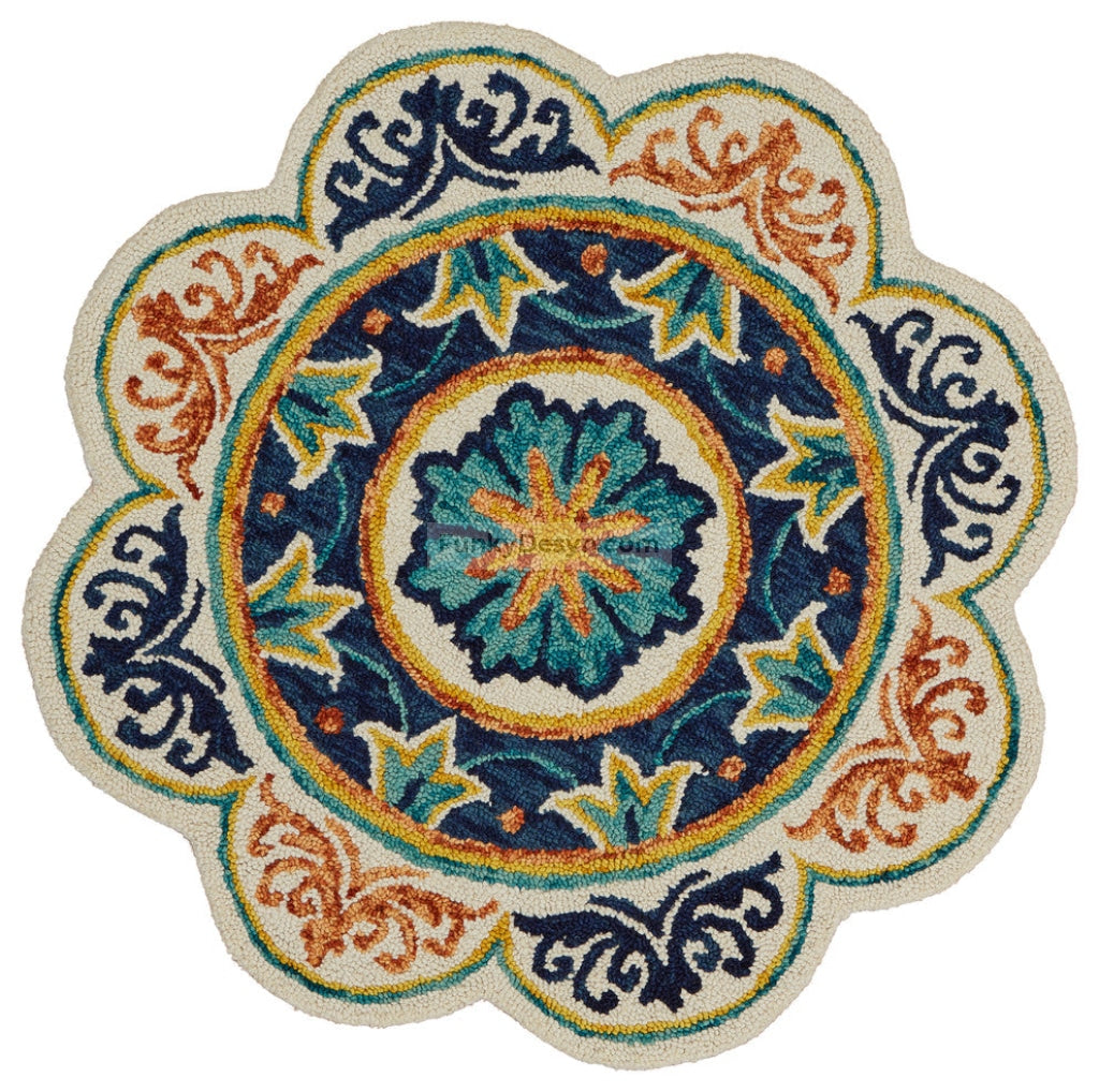 Medallion Flower Area Rug