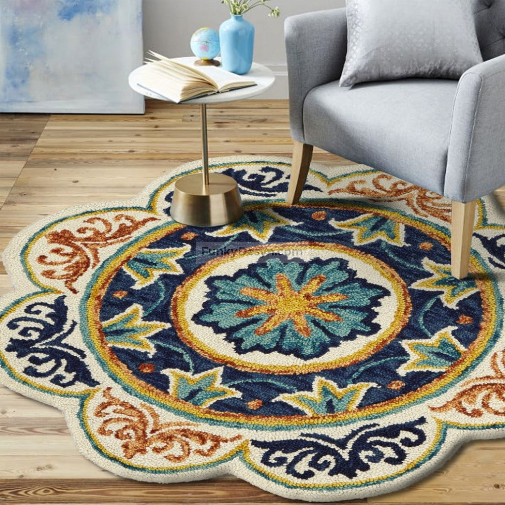 Medallion Flower Area Rug