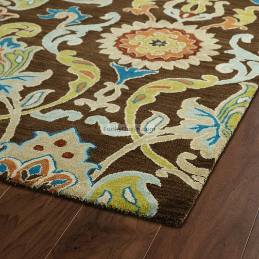 Hand-Tufted Taj Chocolate Wool Rug