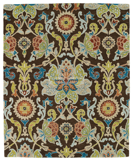 Hand-Tufted Taj Chocolate Wool Rug
