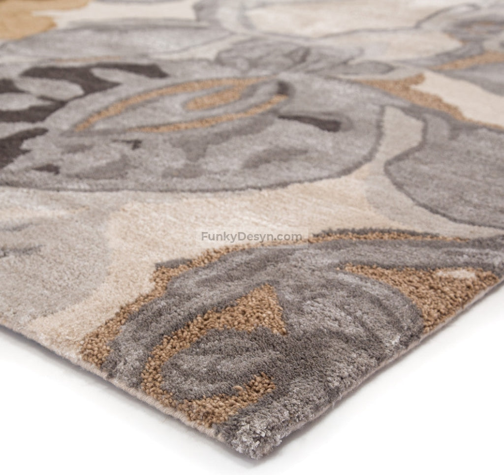 Petal Pusher Handmade Floral Multicolor/White Area Rug