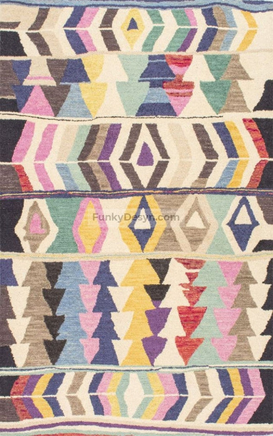 Hand-Tufted Tikal Geometric Rug, Multi
