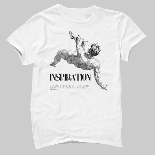 Aesthetic Falling Man Pencil Drawing Renaissance T-Shirt Print