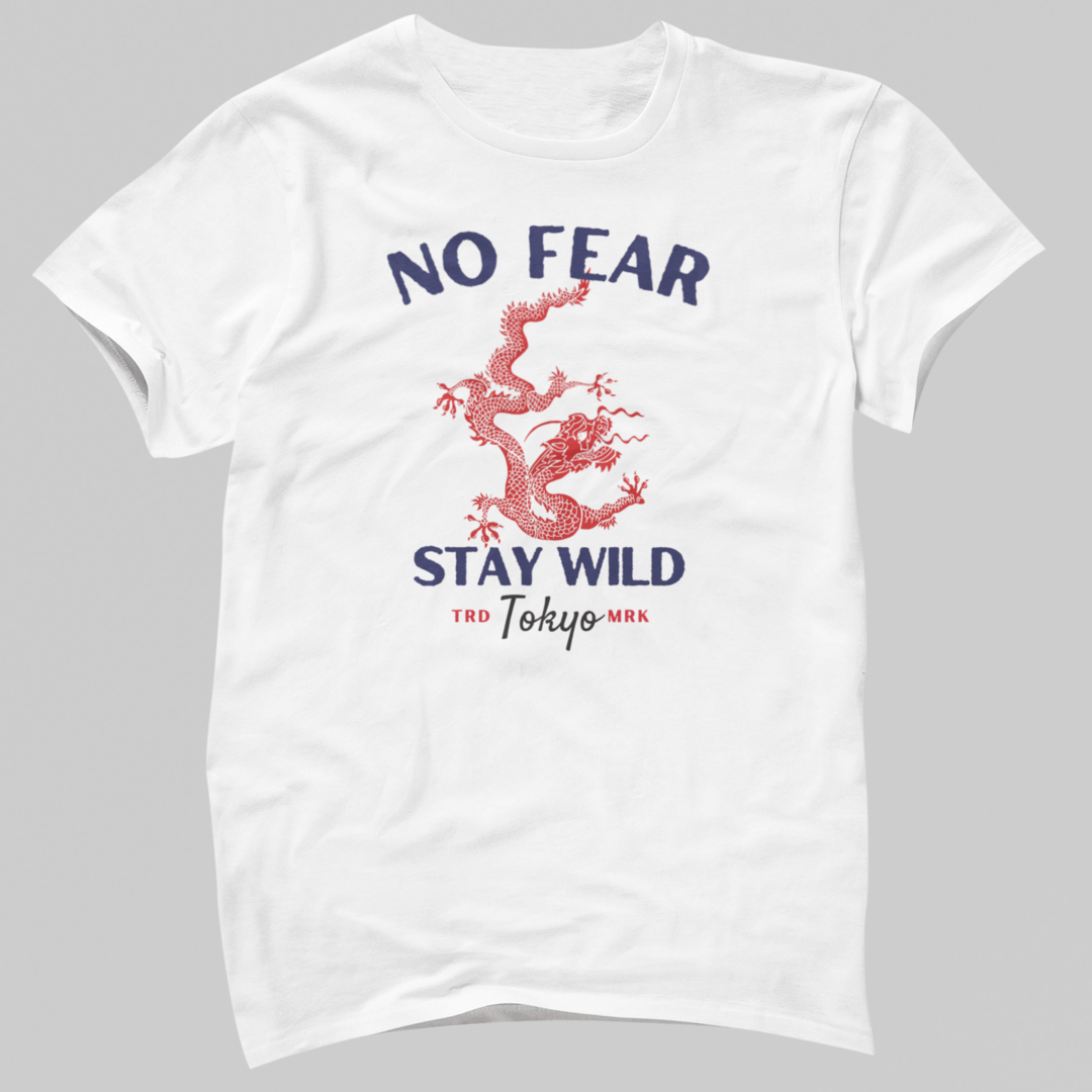 Blue and Red Japanese  Dragon T-Shirt