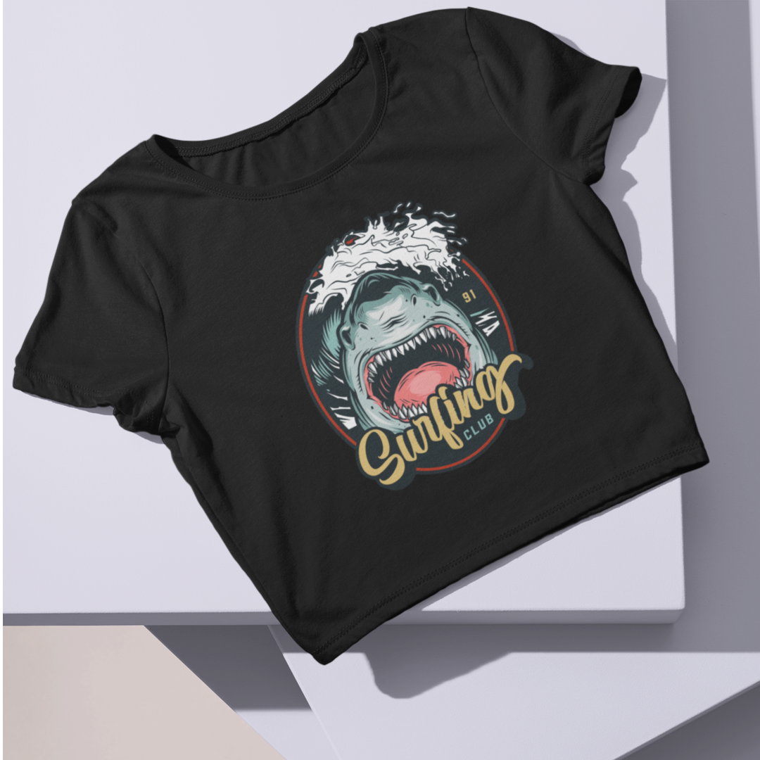 Shark Surfing Club - Crop Top