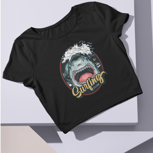Shark Surfing Club - Crop Top