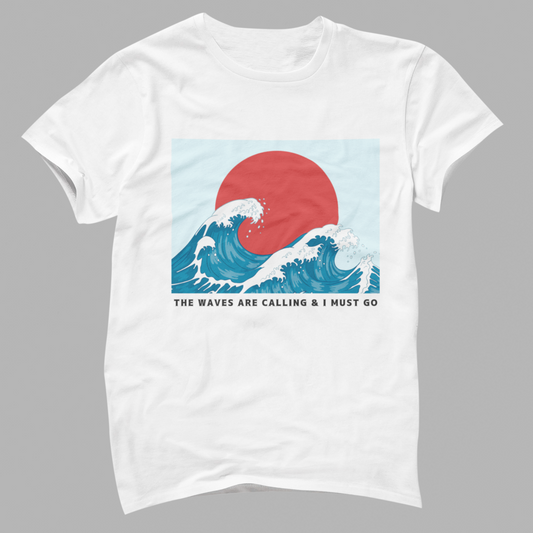 Aesthetic Japanese Waves Typography & Quote T-Shirt