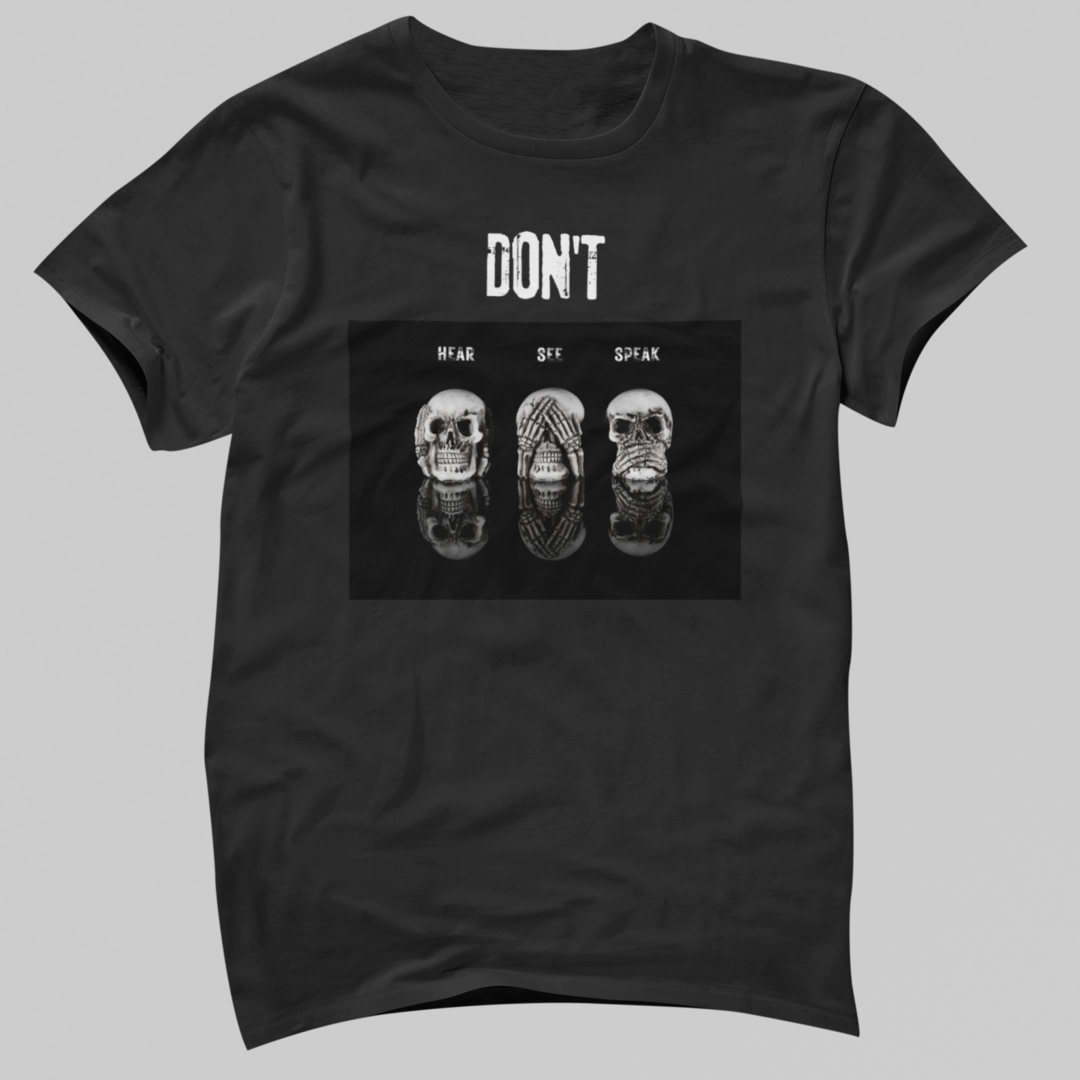 Black Bold Skulls T-Shirts