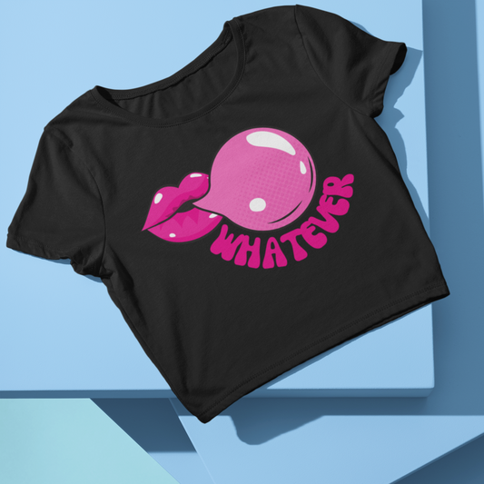 Pop Art Mouth Bubble Gum Unisex - Crop Top