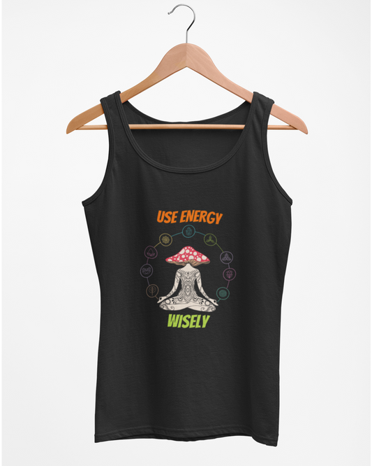 Orange Green Colorful Illustrated Energy Psychedelic - Tank Top