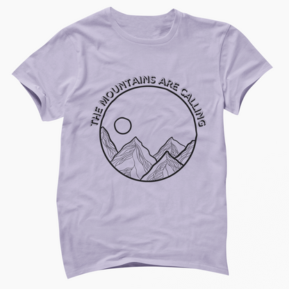 Black and White Mountains Circle T-Shirt