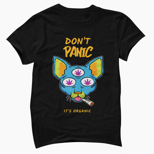 420 Themed Unisex T-Shirt -  Don't Panic Its Organic