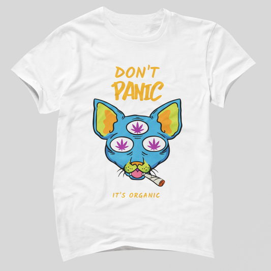 420 Themed Unisex T-Shirt -  Don't Panic Its Organic