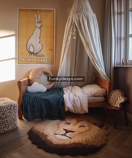 Lion Head Hand Tufted Rug