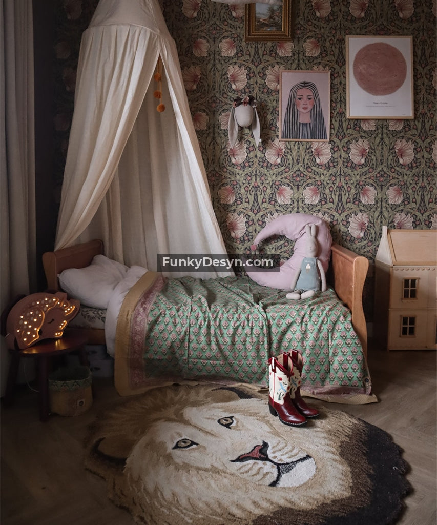 Lion Head Hand Tufted Rug