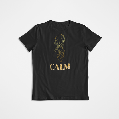 Gold Polygonal Deer Quote T-Shirt - Vinyl Print