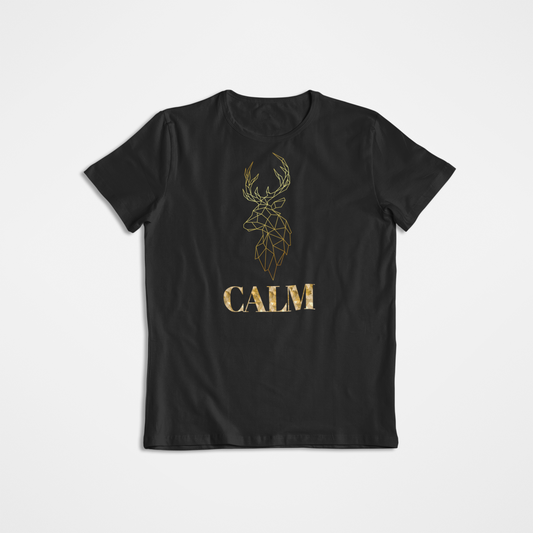Gold Polygonal Deer Quote T-Shirt - Vinyl Print