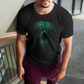 Green Binary Skull T Shirt
